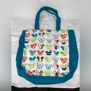 DISNEY KOHLS CARES MICKEY MOUSE EARS HEAD BLUE CANVAS TOTE BAG REUSABLE